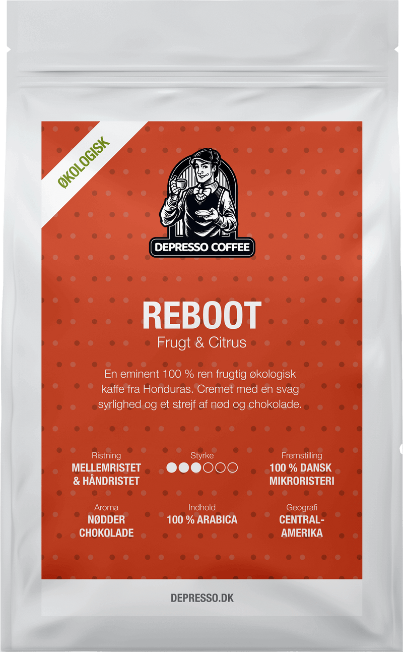 Se Depresso Coffee Kaffebønner Reboot - Tilbud ❤ Depresso Coffee ❤ Hurtig levering: 1 - 2 Hverdage samt billig fragt ❤ Varenummer: DC-3249 og barcode / Ean:  på lager - Kæmpe udvalg i  Kaffebønner - Over 857 kendte brands på udsalg