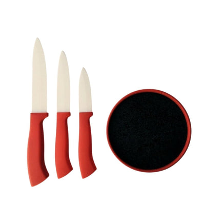 Se Knivblok M/ 3 Knive Rød ❤ Kæmpe udvalg i Steel-Function ❤ Hurtig levering: 1 - 2 Hverdage samt billig fragt - Varenummer: BAR-12871 og barcode / Ean: '5710946140016 på lager - Udsalg på Køkken Køkkenartikler Køkkenknive Spar op til 59% - Over 454 design brands på udsalg