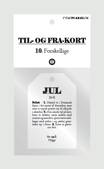 Til-Og Fra-Kort 10 Forskellige "Jul" - Køb online nu