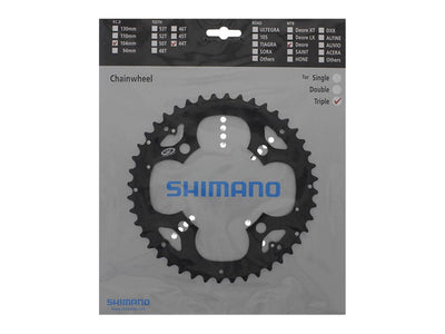Se Shimano Deore - 44 tands klinge MTB - Til triple kranksæt FC-M540 - Sort ❤ Kæmpe udvalg i Shimano ❤ Hurtig levering: 1 - 2 Hverdage samt billig fragt - Varenummer: CKP-4524667162735 og barcode / Ean: '4524667162735 på lager - Udsalg på Klinger Spar op til 66% - Over 454 kendte mærker på udsalg