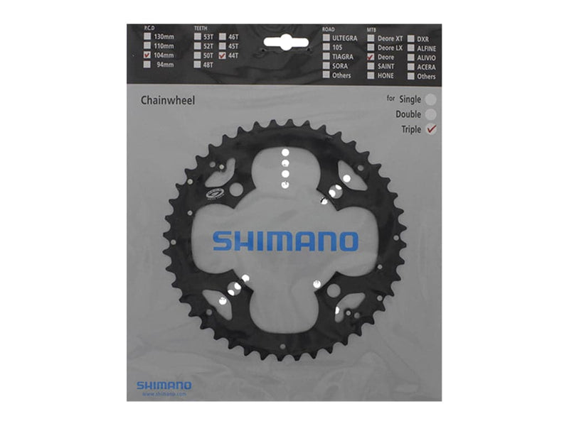 Se Shimano Deore - 44 tands klinge MTB - Til triple kranksæt FC-M540 - Sort ❤ Kæmpe udvalg i Shimano ❤ Hurtig levering: 1 - 2 Hverdage samt billig fragt - Varenummer: CKP-4524667162735 og barcode / Ean: &