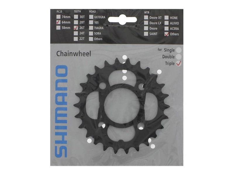 Se Shimano Acera - 26 tands klinge MTB - BCD64 - Sort - FC-M391 og FC-M430 ❤ Kæmpe udvalg i Shimano ❤ Hurtig levering: 1 - 2 Hverdage samt billig fragt - Varenummer: CKP-4524667950684 og barcode / Ean: &