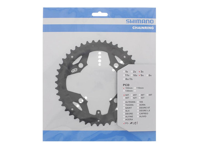 Se Shimano Acera - 44 tands CG klinge MTB - BCD104 - Sort - FC-M391 og FC-M430 ❤ Kæmpe udvalg i Shimano ❤ Hurtig levering: 1 - 2 Hverdage samt billig fragt - Varenummer: CKP-4524667950707 og barcode / Ean: &