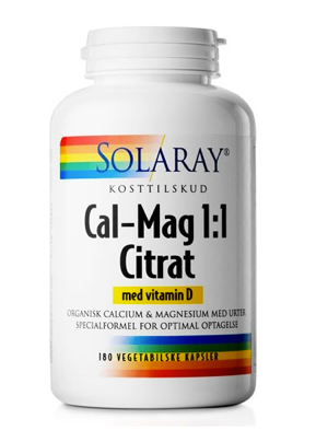 Stort online udvalg i Solaray Cal-Mag Citrat m. D-vitamin 180 kaps. ❤ Solaray ❤ Hurtig levering: 1 - 2 Hverdage og gratis fragt v/køb over 295 kr. GLS til pakkeshop ❤ Varenummer: HG-7756 og barcode / Ean: 076280133004 på lager - Kæmpe udvalg i Sundhed - Over 434 design mærker på udsalg