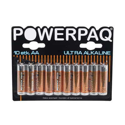 Se Powerpaq Ultra Alkaline AA batteri - 10 stk. ❤ Kæmpe udvalg i AGK ❤ Hurtig levering: 1 - 2 Hverdage samt billig fragt - Varenummer: CPD-AG22129276 og barcode / Ean: '5708184129276 på lager - Udsalg på Bolig og fritid Spar op til 55% - Over 785 kendte brands på udsalg