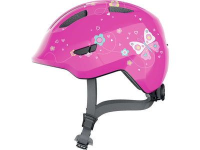 Se Abus Smiley 3.0 - Cykelhjelm til børn - Pink Butterfly - Str. 45-50 cm ❤ Kæmpe udvalg i Abus ❤ Hurtig levering: 1 - 2 Hverdage samt billig fragt - Varenummer: CKP-4003318672576 og barcode / Ean: '4003318672576 på lager - Udsalg på Cykelhjelme Spar op til 52% - Over 350 kendte brands på udsalg