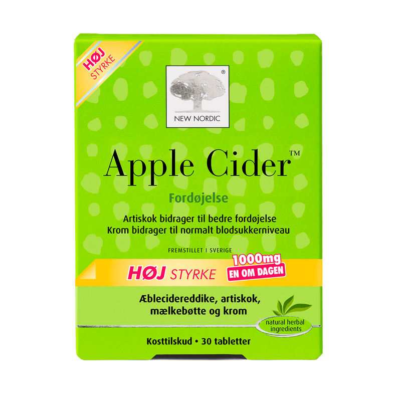 Stort online udvalg i New Nordic Apple Cider 30 tabl. Høj styrke ❤ New Nordic ❤ Hurtig levering: 1 - 2 Hverdage og gratis fragt v/køb over 295 kr. GLS til pakkeshop ❤ Varenummer: HG-45107 og barcode / Ean: 5021807451074 på lager - Kæmpe udvalg i New Nordic - Over 454 design brands på udsalg