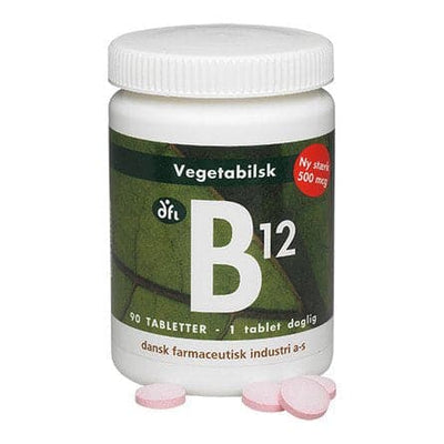 Stort online udvalg i DFI B12 vitamin 500 mcg 90 tabl. ❤ DFI ❤ Hurtig levering: 1 - 2 Hverdage og gratis fragt v/køb over 295 kr. GLS til pakkeshop ❤ Varenummer: HG-3971 og barcode / Ean: 5701629012201 på lager - Kæmpe udvalg i Sundhed - Over 360 kendte mærker på udsalg