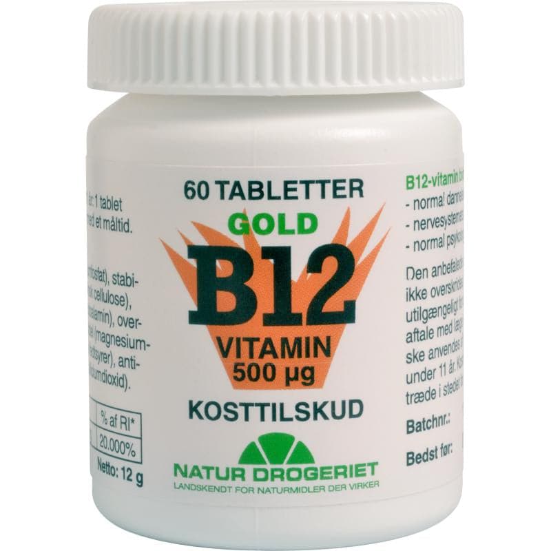 Stort online udvalg i Natur Drogeriet B12 vitamin 500 ug 60 tabletter ❤ Natur Drogeriet ❤ Hurtig levering: 1 - 2 Hverdage og gratis fragt v/køb over 295 kr. GLS til pakkeshop ❤ Varenummer: HG-11371 og barcode / Ean: 5703137006031 på lager - Kæmpe udvalg i Sundhed - Over 454 design mærker på udsalg