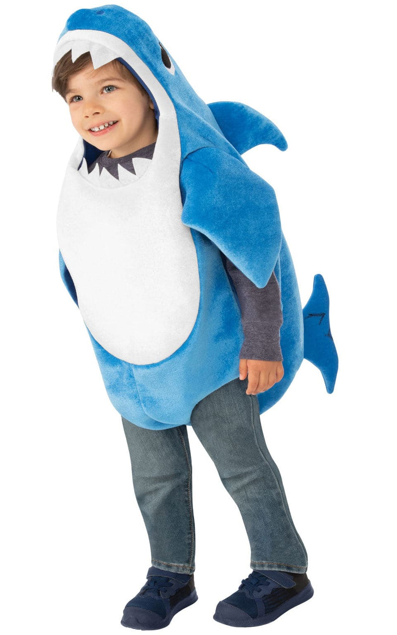 Se Baby Shark / Daddy Shark Deluxe Blå børnekostume (6-48 måneder) ✔ Kæmpe udvalg i  Rubie&