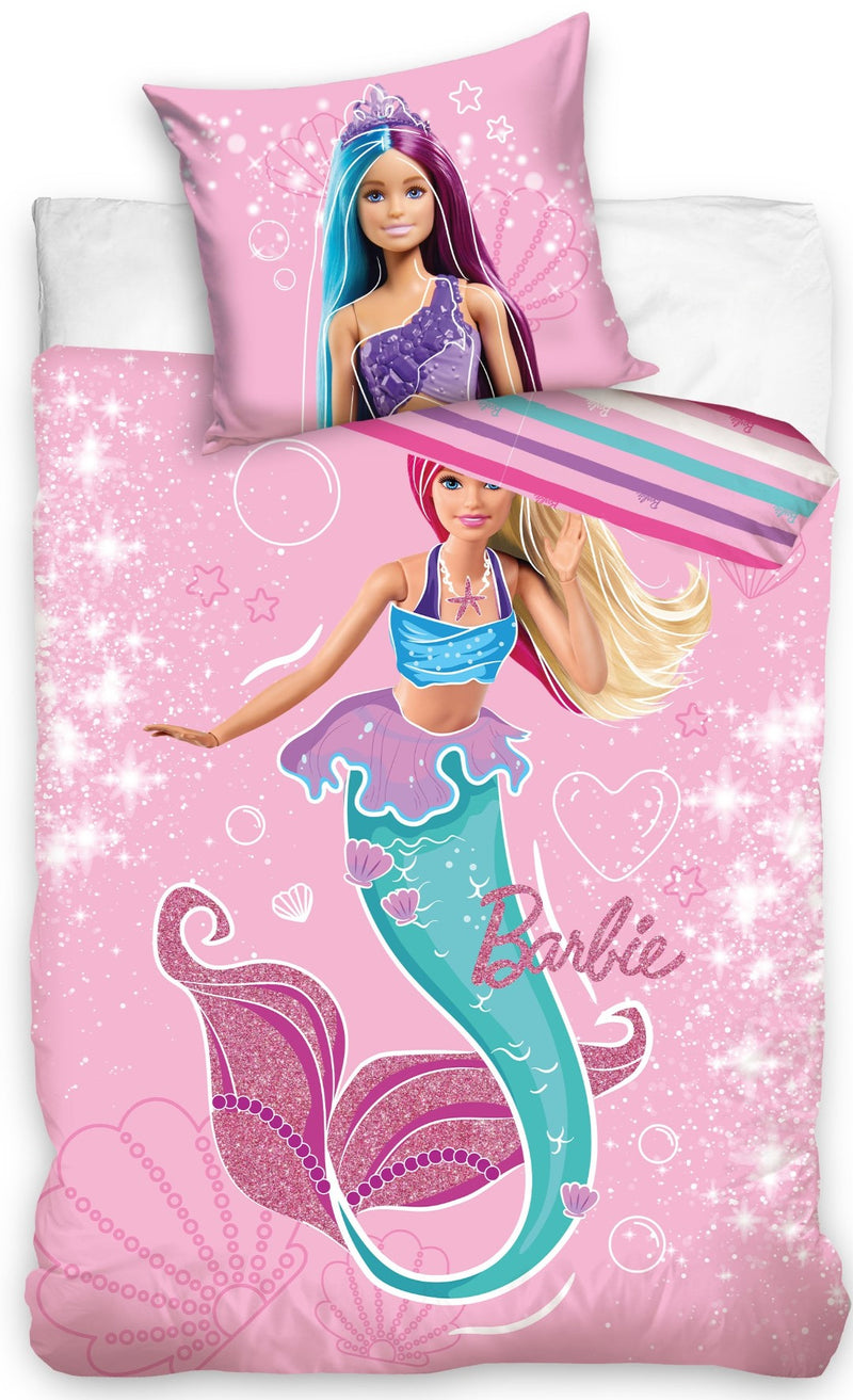 Se Barbie Glitter Sengetøj 140x200 cm - 100 procent bomuld ✔ Kæmpe udvalg i  mmaction ✔ Hurtig levering: 1 - 2 Hverdage samt billig fragt - Varenummer: MMA-2040377 og barcode / Ean: &