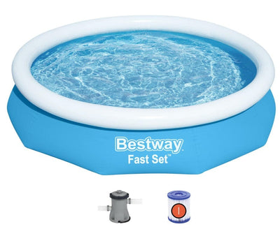 Se Bestway Fast Set Pool Sæt 305 x 66cm m/filter pumpe ✔ Kæmpe udvalg i  Bestway ✔ Hurtig levering: 1 - 2 Hverdage samt billig fragt - Varenummer: MMA-17857458 og barcode / Ean: '6941607310137 på lager - Udsalg på Badebassin/pools til pumpe Spar op til 51% - Over 1454 design brands på udsalg
