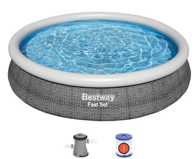 Se Bestway Fast Set Pool Sæt 366 x  76cm m/Filter Pumpe (2022 model) ✔ Kæmpe udvalg i  Bestway ✔ Hurtig levering: 1 - 2 Hverdage samt billig fragt - Varenummer: MMA-17857445 og barcode / Ean: '6941607309520 på lager - Udsalg på Badebassin/pools til pumpe Spar op til 58% - Over 1454 design brands på udsalg