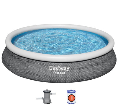 Se Bestway Fast Set Pool Sæt 457 x  84cm m/filter Pumpe (2022 model) ✔ Kæmpe udvalg i  Bestway ✔ Hurtig levering: 1 - 2 Hverdage samt billig fragt - Varenummer: MMA-178573132 og barcode / Ean: '6941607310885 på lager - Udsalg på Badebassin/pools til pumpe Spar op til 52% - Over 1454 design brands på udsalg