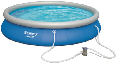 Se Bestway Fast Set Pool Sæt 457 x  84cm m/filter Pumpe ✔ Kæmpe udvalg i  Bestway ✔ Hurtig levering: 1 - 2 Hverdage samt billig fragt - Varenummer: MMA-17857313 og barcode / Ean: '6942138951493 på lager - Udsalg på Badebassin/pools til pumpe Spar op til 67% - Over 1454 design brands på udsalg