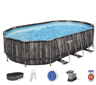 Se Bestway Power Steel 610 x 366 x 122 cm Oval Pool m/pumpe,stige ❤ Kæmpe udvalg i Bestway ❤ Hurtig levering: 1 - 2 Hverdage samt billig fragt - Varenummer: MMA-17856111 og barcode / Ean: '6942138983579 på lager - Udsalg på Badebassin/pools til pumpe Spar op til 56% - Over 454 kendte mærker på udsalg