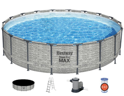 Se Bestway Steel Pro Max Frame Pool 549 x 122cm m/pumpe, stige - Ny Model ❤ Kæmpe udvalg i Bestway ❤ Hurtig levering: 1 - 2 Hverdage samt billig fragt - Varenummer: MMA-17856180 og barcode / Ean: '6941607310496 på lager - Udsalg på Badebassin/pools til pumpe Spar op til 62% - Over 454 kendte mærker på udsalg