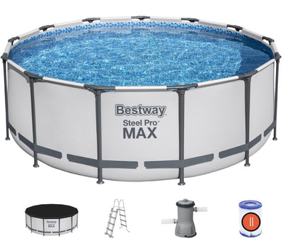 Se Bestway Steel Pro MAX Frame Pool 396 x 122cm m/pumpe, stige m.v. ✔ Kæmpe udvalg i  Bestway ✔ Hurtig levering: 1 - 2 Hverdage samt billig fragt - Varenummer: MMA-17856181 og barcode / Ean: '6941607310298 på lager - Udsalg på Badebassin/pools til pumpe Spar op til 57% - Over 1454 design brands på udsalg