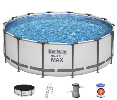 Se Bestway Steel Pro MAX Frame Pool 427 x 122 cm  m/pumpe, stige m.v. ✔ Kæmpe udvalg i  Bestway ✔ Hurtig levering: 1 - 2 Hverdage samt billig fragt - Varenummer: MMA-17856120 og barcode / Ean: '6942138983258 på lager - Udsalg på Badebassin/pools til pumpe Spar op til 67% - Over 1454 design brands på udsalg