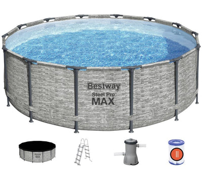 Se Bestway Steel Pro Max Frame Pool 427 x 122 cm m/pumpe, stige - Ny Model ❤ Kæmpe udvalg i Bestway ❤ Hurtig levering: 1 - 2 Hverdage samt billig fragt - Varenummer: MMA-17856190 og barcode / Ean: '6941607311561 på lager - Udsalg på Badebassin/pools til pumpe Spar op til 51% - Over 454 kendte mærker på udsalg