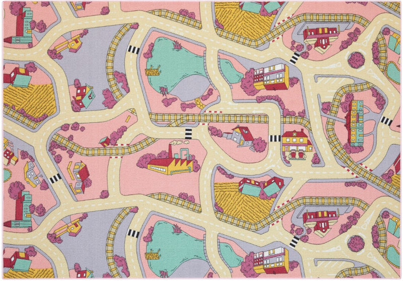 Se Bil Legetæppe Playtime Pink Sand 140 x 200 cm ✔ Kæmpe udvalg i  Associated Weavers ✔ Hurtig levering: 1 - 2 Hverdage samt billig fragt - Varenummer: MMA-177167 og barcode / Ean: &