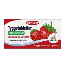 Stort online udvalg i Semper BioGaia tyggetabletter 30 stk ❤ Semper ❤ Hurtig levering: 1 - 2 Hverdage og gratis fragt v/køb over 295 kr. GLS til pakkeshop ❤ Varenummer: HG-6394 og barcode / Ean: 7310100945242 på lager - Kæmpe udvalg i Sundhed - Over 434 design mærker på udsalg