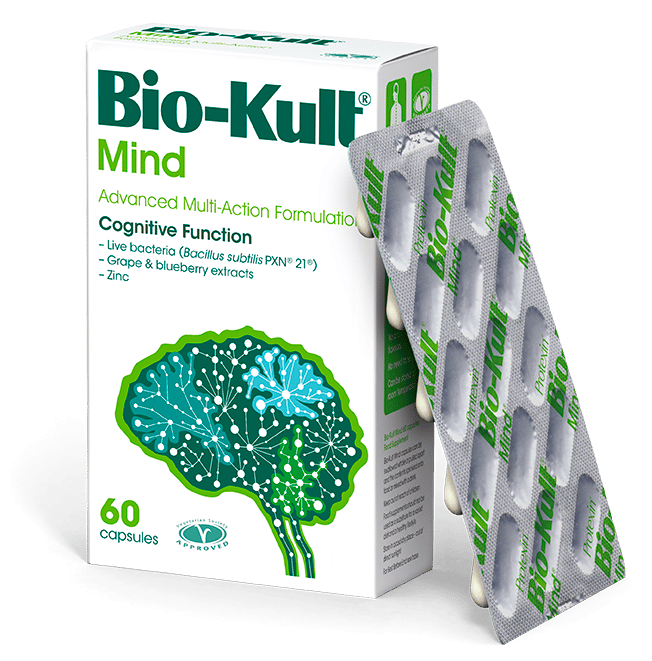 Stort online udvalg i Bio-Kult Mind 60 kapsler ❤ Bio-Kult ❤ Hurtig levering: 1 - 2 Hverdage og gratis fragt v/køb over 295 kr. GLS til pakkeshop ❤ Varenummer: HG-225105 og barcode / Ean: 5027314498571 på lager - Kæmpe udvalg i Hjerne & hjerte - Over 312 kendte brands på udsalg