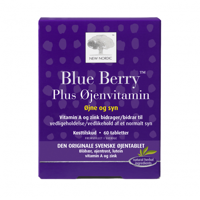 Stort online udvalg i New Nordic Blue Berry Plus Øjenvitamin 60 tabl. ❤ New Nordic ❤ Hurtig levering: 1 - 2 Hverdage og gratis fragt v/køb over 295 kr. GLS til pakkeshop ❤ Varenummer: HG-45740 og barcode / Ean: 5021807457403 på lager - Kæmpe udvalg i Sundhed - Over 454 design brands på udsalg