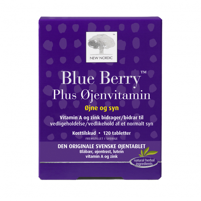 Se New Nordic Blue Berry Plus Øjenvitamin 120 tabl. - DATOVARE ❤ Kæmpe udvalg i New Nordic ❤ Hurtig levering: 1 - 2 Hverdage samt billig fragt - Varenummer: HG-09876 og barcode / Ean: &