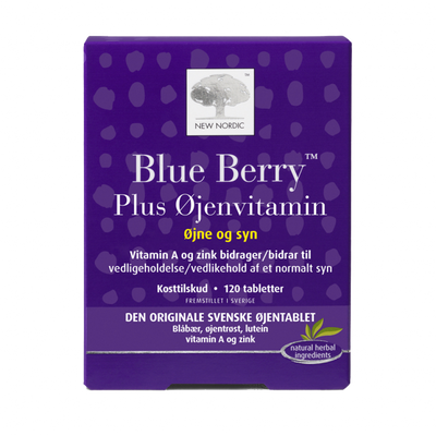 Stort online udvalg i New Nordic Blue Berry Plus Øjenvitamin 120 tabl. ❤ New Nordic ❤ Hurtig levering: 1 - 2 Hverdage og gratis fragt v/køb over 295 kr. GLS til pakkeshop ❤ Varenummer: HG-45742 og barcode / Ean: 5021807457427 på lager - Kæmpe udvalg i Sundhed - Over 454 design brands på udsalg