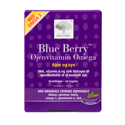 Stort online udvalg i New Nordic Blue Berry Omega 3 60 kaps. ❤ New Nordic ❤ Hurtig levering: 1 - 2 Hverdage og gratis fragt v/køb over 295 kr. GLS til pakkeshop ❤ Varenummer: HG-45749 og barcode / Ean: 5021807457496 på lager - Kæmpe udvalg i Kosttilskud - Over 454 design brands på udsalg