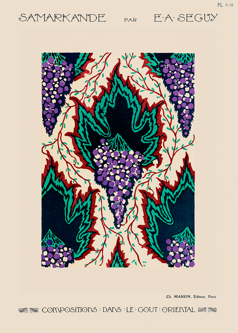 Se Botanical Pochoirc Pattern In Art Nouveau Style af Plakatwerket ❤ Stort online udvalg i Plakatwerket ❤ Hurtig levering: 1 - 2 Hverdage samt billig fragt ❤ Varenummer: ILL-16216 og barcode / Ean: på lager - Udsalg på Illux Art shop - Plakatwerket - Abstrakt - Vintage Spar op til 65% - Over 412 kendte brands på udsalg
