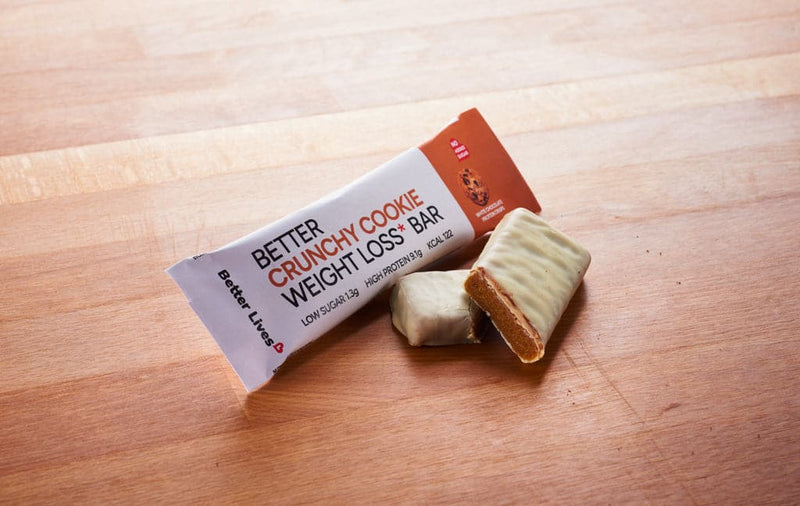 Se Betterlives Protein weight loss bar - Crunchy Cookie ❤ Kæmpe udvalg i KopK ❤ Hurtig levering: 1 - 2 Hverdage samt billig fragt - Varenummer: HG-10469 og barcode / Ean: &