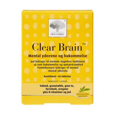 Stort online udvalg i New Nordic Clear Brain 180 tabl. ❤ New Nordic ❤ Hurtig levering: 1 - 2 Hverdage og gratis fragt v/køb over 295 kr. GLS til pakkeshop ❤ Varenummer: HG-45204 og barcode / Ean: 5021807452040 på lager - Kæmpe udvalg i Sundhed - Over 454 design brands på udsalg