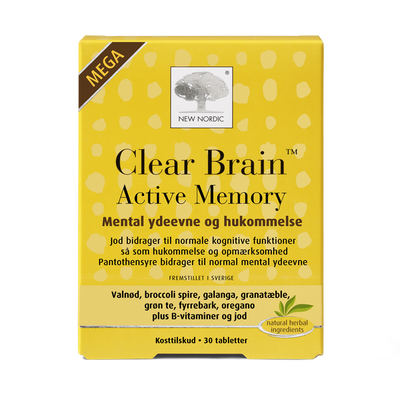 Se New Nordic Clear Brain Active Memory 30 tabletter ❤ Kæmpe udvalg i New Nordic ❤ Hurtig levering: 1 - 2 Hverdage samt billig fragt - Varenummer: HG-45213 og barcode / Ean: '5021807452132 på lager - Udsalg på Kosttilskud Spar op til 59% - Over 454 kendte brands på udsalg