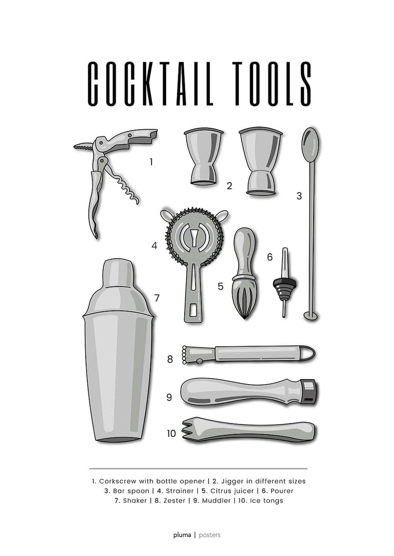 Se Cocktail tools af Pluma Posters ❤ Stort online udvalg i Pluma Posters ❤ Hurtig levering: 1 - 2 Hverdage samt billig fragt ❤ Varenummer: ILL-15688 og barcode / Ean: på lager - Udsalg på Illux Art shop - Pluma Posters - Mad og drikke - Tekst og citater Spar op til 65% - Over 424 kendte brands på udsalg