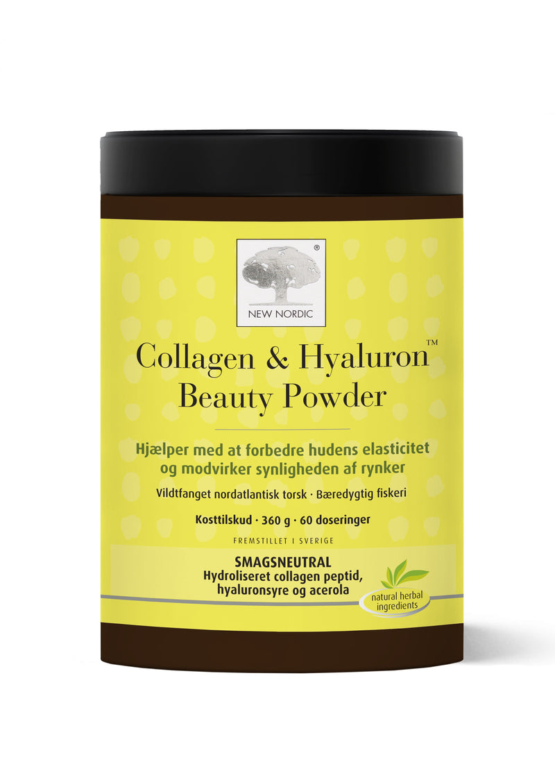 Stort online udvalg i New Nordic Collagen & Hyaluron Beauty Powder 360g ❤ New Nordic ❤ Hurtig levering: 1 - 2 Hverdage og gratis fragt v/køb over 295 kr. GLS til pakkeshop ❤ Varenummer: HG-45151 og barcode / Ean: 5021807003822 på lager - Kæmpe udvalg i New Nordic - Over 454 design brands på udsalg