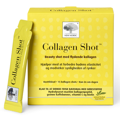 Stort online udvalg i New Nordic Collagen Shot 15 stk ❤ New Nordic ❤ Hurtig levering: 1 - 2 Hverdage og gratis fragt v/køb over 295 kr. GLS til pakkeshop ❤ Varenummer: HG-45153 og barcode / Ean: 5021807004980 på lager - Kæmpe udvalg i New Nordic - Over 454 design brands på udsalg