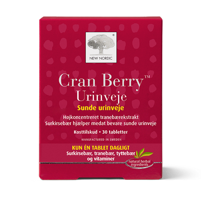 Stort online udvalg i New Nordic Cran Berry 30 tabl. ❤ New Nordic ❤ Hurtig levering: 1 - 2 Hverdage og gratis fragt v/køb over 295 kr. GLS til pakkeshop ❤ Varenummer: HG-45430 og barcode / Ean: 5021807454303 på lager - Kæmpe udvalg i Kosttilskud - Over 454 design brands på udsalg