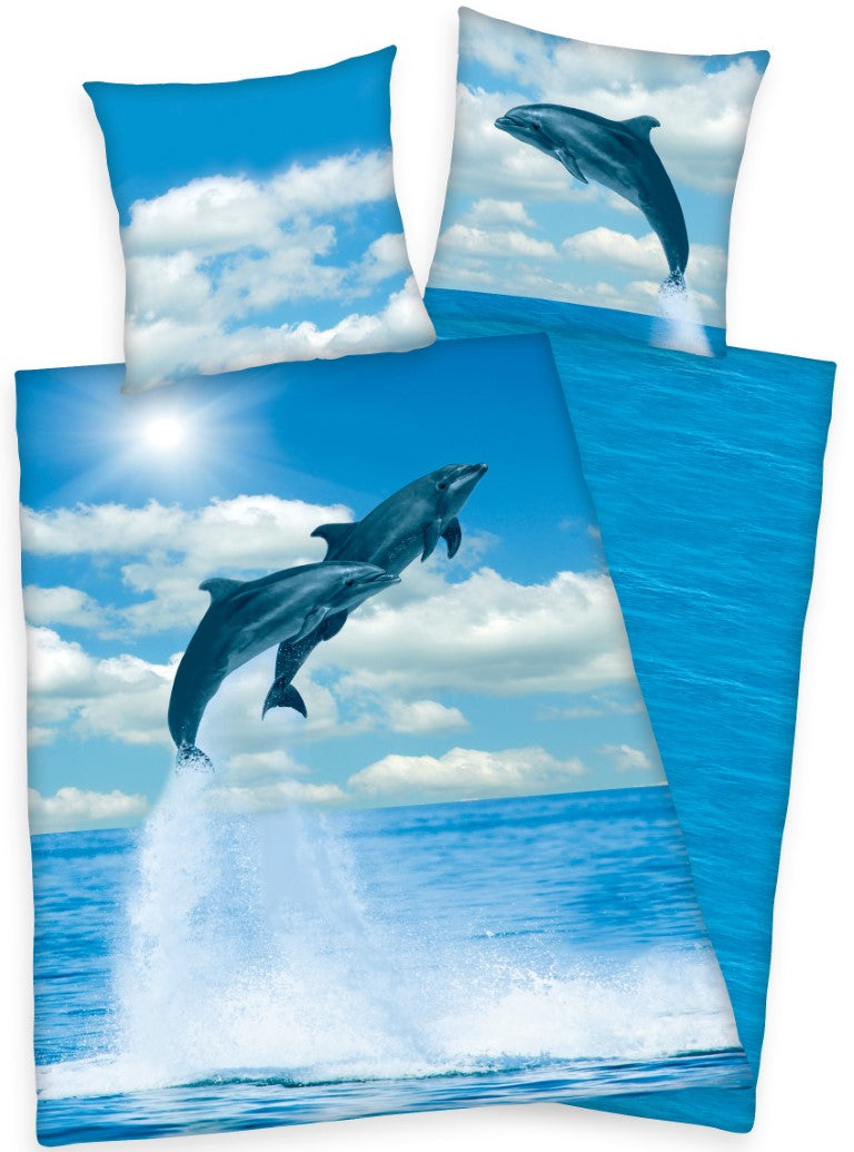 Se Delfiner 2-1 Sengetøj - 100 procent bomuld ✔ Kæmpe udvalg i  mmaction ✔ Hurtig levering: 1 - 2 Hverdage samt billig fragt - Varenummer: MMA-2010213 og barcode / Ean: &
