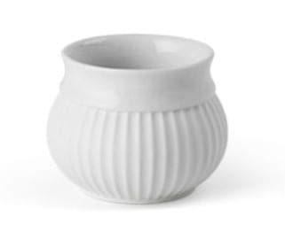 Lyngby Porcelæn Curve Fyrfadsstage Ø6,5 cm. Hvid - Køb online nu