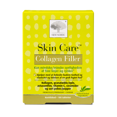 Stort online udvalg i New Nordic Skin Care Collagen Filler 180 tabl. ❤ New Nordic ❤ Hurtig levering: 1 - 2 Hverdage og gratis fragt v/køb over 295 kr. GLS til pakkeshop ❤ Varenummer: HG-45983 og barcode / Ean: 5021807459834 på lager - Kæmpe udvalg i Sundhed - Over 454 design brands på udsalg