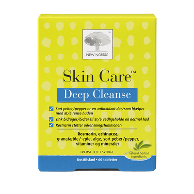 Stort online udvalg i New Nordic Skin Care Deep Cleanse 60 tabl. ❤ New Nordic ❤ Hurtig levering: 1 - 2 Hverdage og gratis fragt v/køb over 295 kr. GLS til pakkeshop ❤ Varenummer: HG-45210 og barcode / Ean: 5021807452101 på lager - Kæmpe udvalg i Sundhed - Over 454 design brands på udsalg