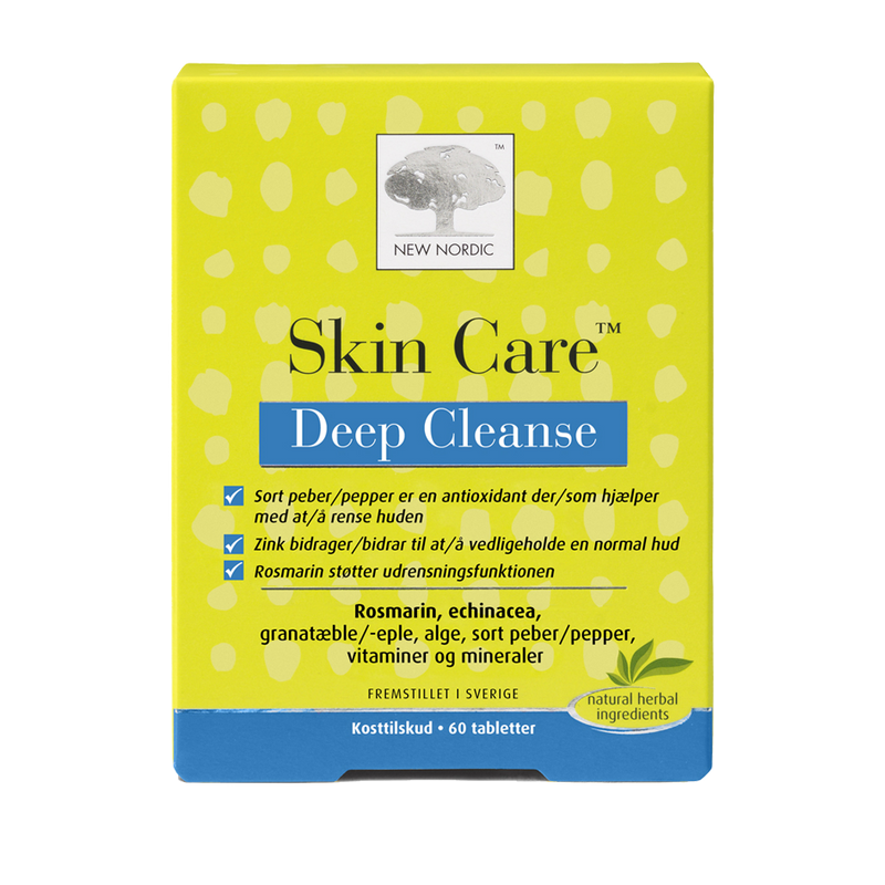 Stort online udvalg i New Nordic Skin Care Deep Cleanse 60 tabl. ❤ New Nordic ❤ Hurtig levering: 1 - 2 Hverdage og gratis fragt v/køb over 295 kr. GLS til pakkeshop ❤ Varenummer: HG-45210 og barcode / Ean: 5021807452101 på lager - Kæmpe udvalg i Sundhed - Over 454 design brands på udsalg
