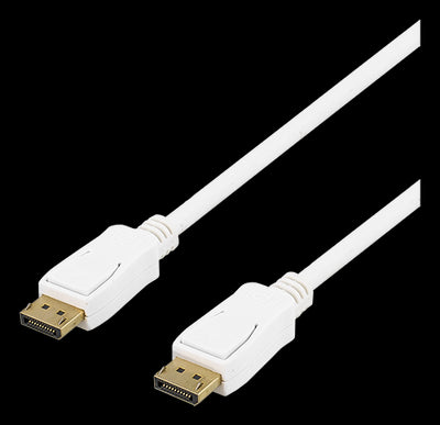 Se DisplayPort kabel - 4K/60Hz Ultra HD - Hvid - 0.5 m ✔ Kæmpe udvalg i  Deltaco ✔ Hurtig levering: 1 - 2 Hverdage samt billig fragt - Varenummer: CPD-DL77DP-1006 og barcode / Ean: '7340004665304 på lager - Udsalg på Kabler & Adaptere/Billedkabler/Displayport kabler/DisplayPort kabler Spar op til 53% - Over 412 kendte brands på udsalg