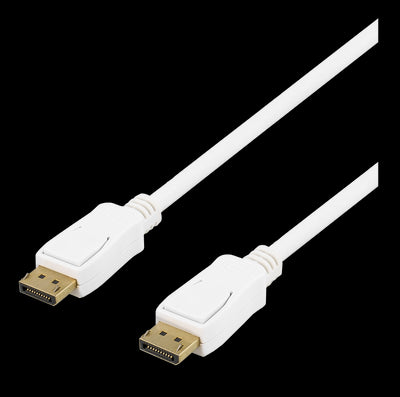 Se DisplayPort kabel - 4K / 60Hz - Hvid - 0.5 m ✔ Kæmpe udvalg i  Deltaco ✔ Hurtig levering: 1 - 2 Hverdage samt billig fragt - Varenummer: CPD-DL77DP-1006D og barcode / Ean: '7333048035905 på lager - Udsalg på Kabler & Adaptere/Billedkabler/Displayport kabler/DisplayPort kabler Spar op til 52% - Over 412 kendte brands på udsalg