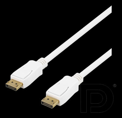 Se DisplayPort kabel 1.2 - 4K / 30Hz - Hvid - 2 m ✔ Kæmpe udvalg i  Deltaco ✔ Hurtig levering: 1 - 2 Hverdage samt billig fragt - Varenummer: CPD-DL77DP-1021-K og barcode / Ean: '7333048025319 på lager - Udsalg på Kabler & Adaptere/Billedkabler/Displayport kabler/DisplayPort kabler Spar op til 51% - Over 412 kendte brands på udsalg