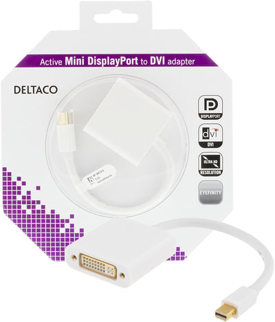 Se Mini Displayport til DVI Adapterkabel - 4K Ultra HD - Guldbelagt - 0.20 m ❤ Kæmpe udvalg i Deltaco ❤ Hurtig levering: 1 - 2 Hverdage samt billig fragt - Varenummer: CPD-DL77DP-DVI19-K og barcode / Ean: '7340004697329 på lager - Udsalg på Kabler & Adaptere/Billedkabler/Mini Displayport kabler/Mini Displayport til DVI Spar op til 61% - Over 454 kendte brands på udsalg