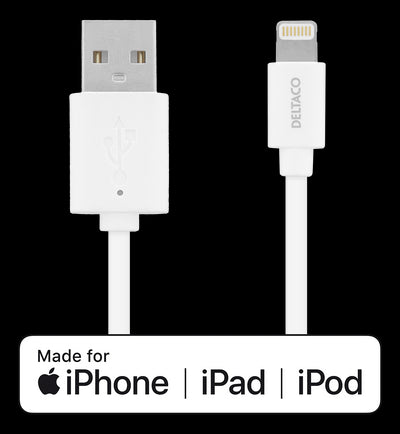 Se iPhone/iPad/iPod - Lightning opladerkabel - MFI certificeret - 0.5m - hvid - Livstidsgaranti ❤ Kæmpe udvalg i Deltaco ❤ Hurtig levering: 1 - 2 Hverdage samt billig fragt - Varenummer: CPD-DL77IPLH-169 og barcode / Ean: '7333048018557 på lager - Udsalg på Mobil tilbehør Spar op til 53% - Over 454 kendte brands på udsalg