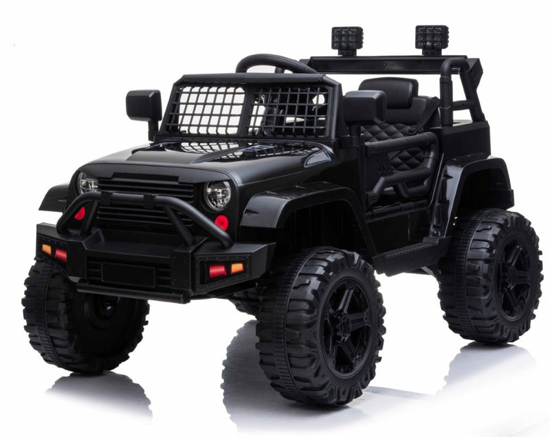 Se EL Børne Black SUV 12V m/2.4G + Gummihjul + Lædersæde ✔ Kæmpe udvalg i  Megaleg ✔ Hurtig levering: 1 - 2 Hverdage samt billig fragt - Varenummer: MMA-28099 og barcode / Ean: &